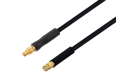 Smp Female To Mini Smp Female Cable 12 Inch Length Using Pe Sr405flj Coax With Heatshrink