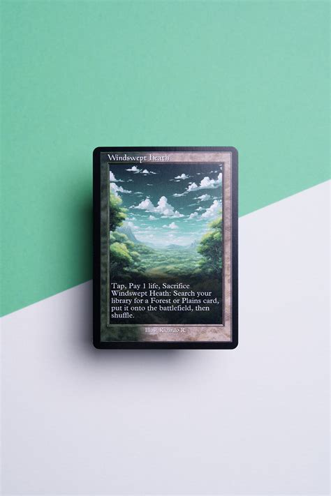 Windswept Heath Mtg Custom Cards Commander Alternate Art Magic Mtg Alters Full Art Etsy