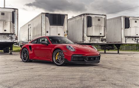 Wallpaper Porsche, Red, Porsche 911, Trailer, Turbo S for mobile and ...