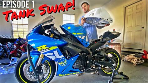 NEW Fuel Tank Install Wrecked GSXR Rebuild Part 1 YouTube