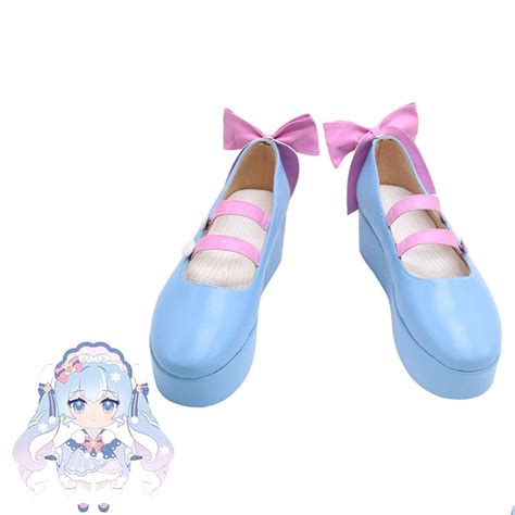 Vocaloid Hatsune Miku Snow Miku 2023 Cosplay Shoes Winkcosplay