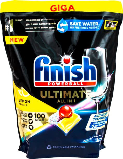 Finish Таблетки за съдомиялна машина Ultimate All in 1, 100 бр., 1,29 ...