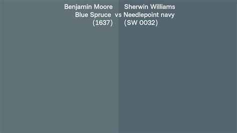 Benjamin Moore Blue Spruce 1637 Vs Sherwin Williams Needlepoint Navy