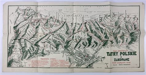 Panoramic Map Of The Polish Tatra Mountains And Zakopane Critical