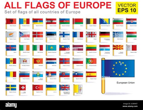 All Flags Of Europe Full Vector Collection Stock Vector Image Art