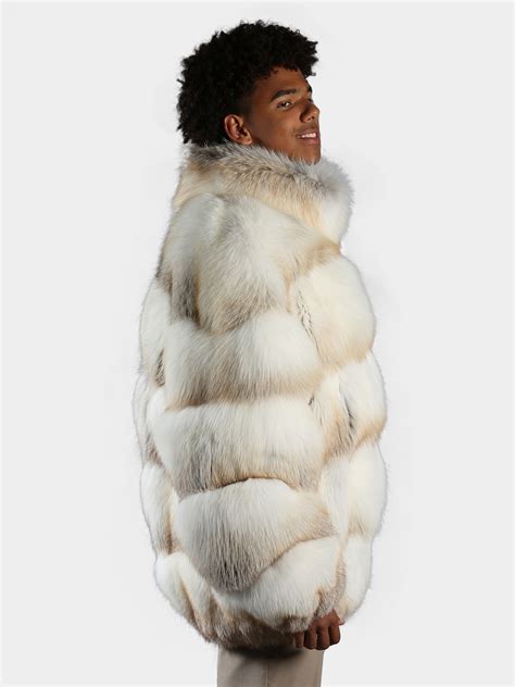 Man S Natural Shadow And Golden Isle Fox Fur Jacket Day Furs