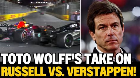 Toto Wolff Breaks Silence On Russell Verstappen Clash F Mercedes