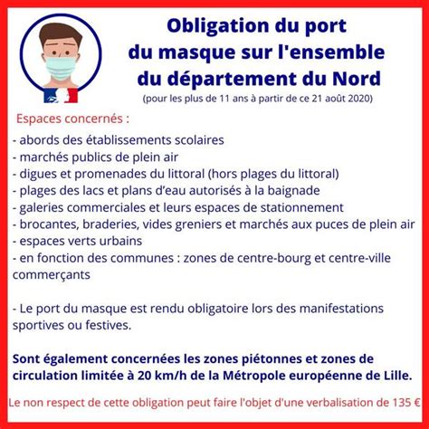 Lobligation Du Port Du Masque Est étendue à Toutes Les Communes Du