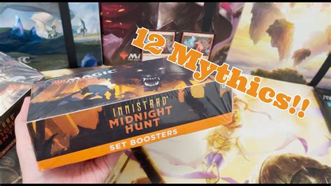 Innistrad Midnight Hunt Set Booster Box Opening 12 Mythics Mtg Youtube