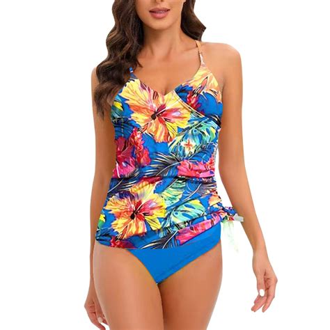 Gzea Bathing Suit For Women Piece Bikini New Split Printed