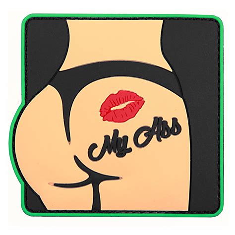3D Rubber Patch mit Klettfläche Kiss My Ass fullcolor kaufen