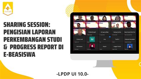 Sharing Session Pengisian Laporan Perkembangan Studi Dan Progress