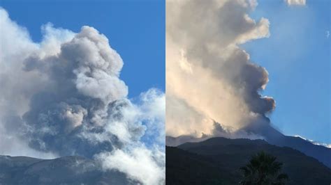 Etna In Eruzione Emessa Nube Di Cenere Lavica Alta Chilometri