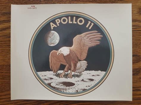 Nasa Apollo 11 Logo Photograph A Kodak Paper Type 1 Red Letter S 69