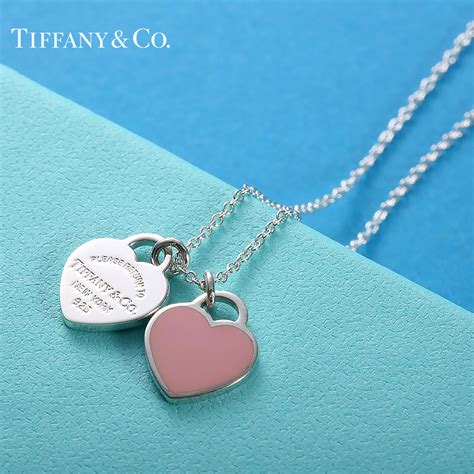 蒂芙尼return To Tiffany™系列：tiffany 925银经典双心形粉色珐琅项链 28751249 全民海淘 纵有等待终究值得