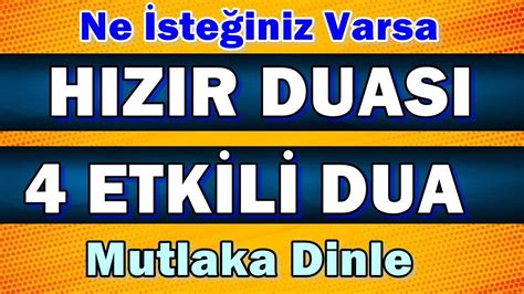 Hizir Duasi Ve Ok Tes Rl Dua D Nle En Faziletli Dualar Youtube