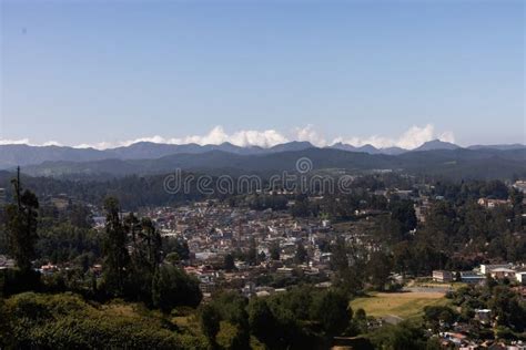 Panoramic Beautiful Village And Tea Plantations In Munnar Kerala