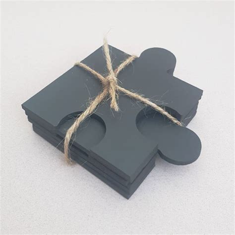 Set Of 6 Jigsaw Shaped Welsh Slate Coasters Plu 9698 Products