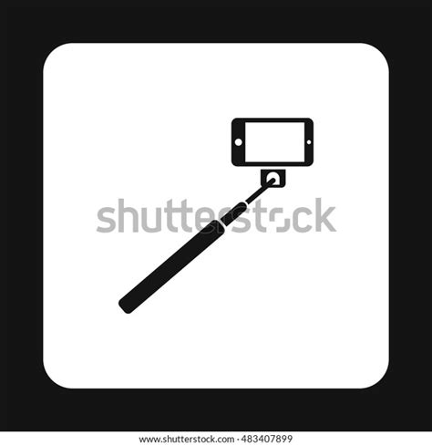 Selfie Monopod Stick Icon Simple Style Stock Vector Royalty Free