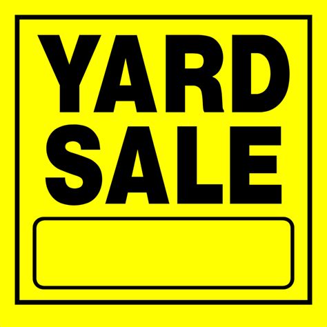 Printable Yard Sale Sign