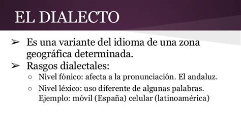 Idioma Y Dialecto