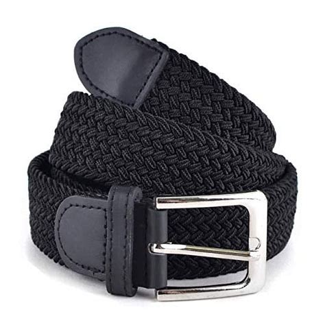 Stretch Braided Woven Belts Without Holes Elastic Casual Belts For Men