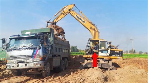 Jcb Daewoo 170W3 Loading Mud InTata Dumper Truck Mega Machine