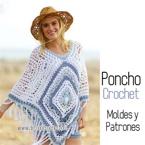 Diagrama Patron De Poncho A Crochet