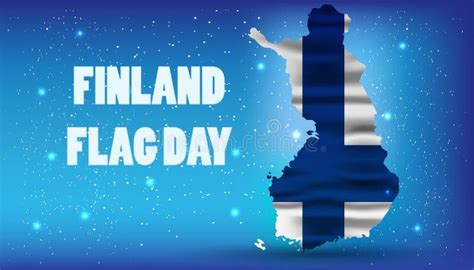 Independence Day Of Finland Flag And Patriotic Banner Stock