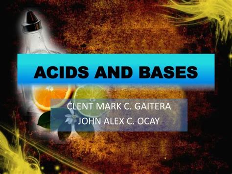 PPT - ACIDS AND BASES PowerPoint Presentation, free download - ID:4484689 