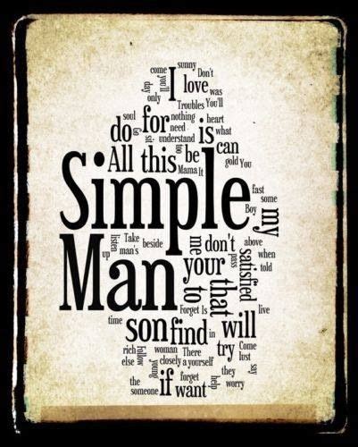 Lynyrd Skynyrd Simple Man Text