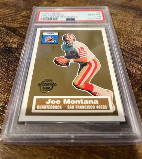 Topps Football Turn Back The Clock Joe Montana Sf Ers