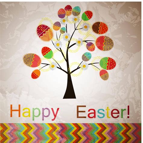 Vector Easter Tree With Eggs Eggs Nest Illustration Vector Eggs Nest