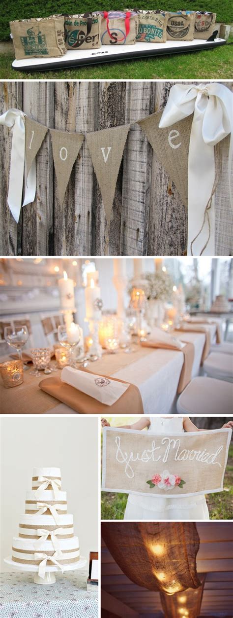 Burlap Reception Details - The Destination Wedding Blog - Jet Fete by ...