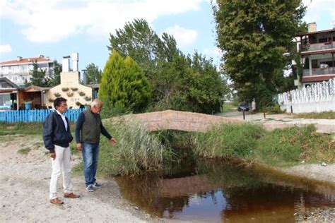 Tekirdağ da Derenin Kirli Aktığı Bölgede Denize Girmek Yasaklandı Son