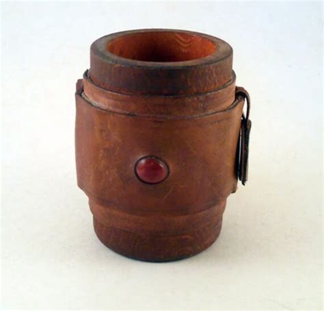 Vintage leather dice cup Vintage dice game Workshop