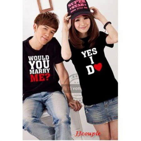 Jual Kaos Couple Pasangan Keren Kaos Couple Mary Me Keren Kualitas