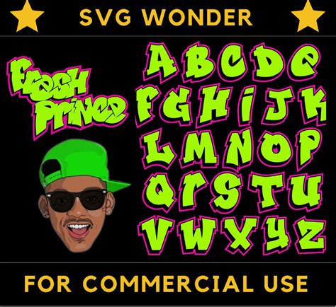 Fresh Prince Font Svg Fresh Prince Alphabet Letters Bel Air Etsy