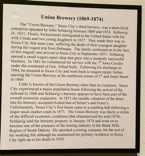 History And Culture By Bicycle A History Of Brewing In Sioux City