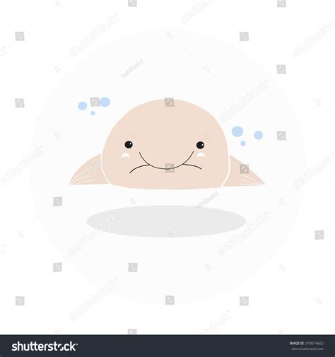 Cartoon Blobfish On White Background Stock Vector (Royalty Free ...