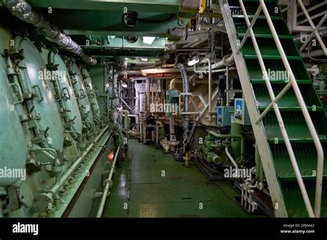 Ships Engine Room Vessels Ship Engine Room Space Industrial