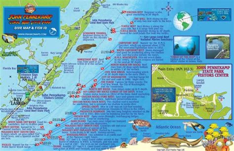 John Pennekamp Coral Reef State Park Dive Map And Fish Identification