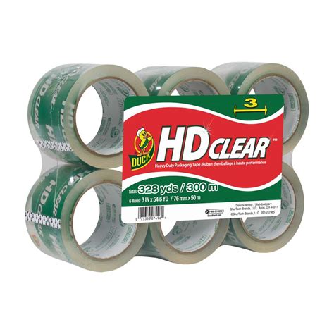 Hd Clear Heavy Duty Packing Tape Wide 546yd 6pk Duck Brand