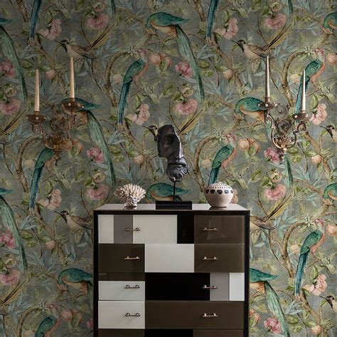 Orangerie By Sidney Paul Co Pewter Wallpaper Wallpaper Direct