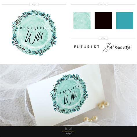 Teal Boho Logo Design