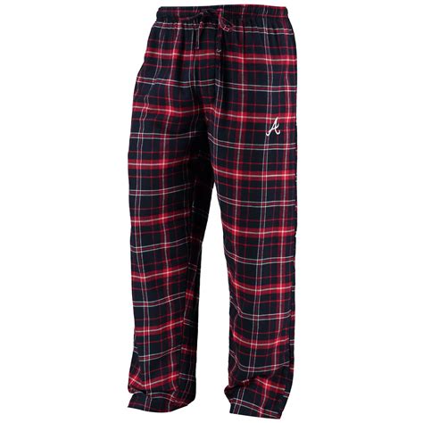 Atlanta Braves Concepts Sport Ultimate Plaid Flannel Pants Navyred