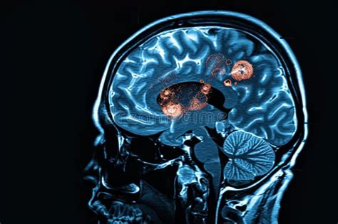 Brain MRI with Highlighted Areas. Neurology and Medical Diagnostics ...