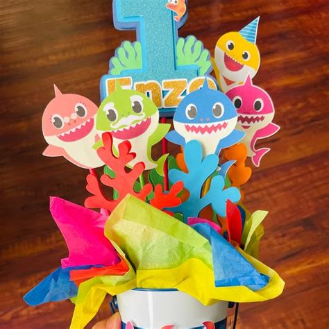 Party Supplies Baby Shark Centerpieces Cut Outs Poshmark