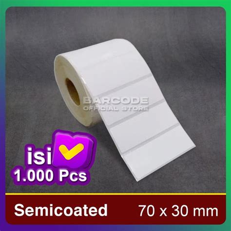 Jual Label Stiker Printer Barcode Semicoated 70 X 30 70x30 Mm 1 Line Di