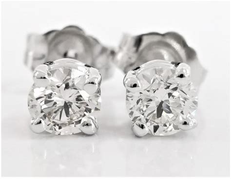 Diamond Stud Earrings Kt Wei Gold Ohrringe Ct Catawiki